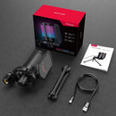 Fifine Mic A6 Ampligame Usb Rgb Microphone With Pop Filter - Shock Mount - Round Stand