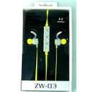 Geeko ZW-03 Wireless Bluetooth Earphones BT4.2 Rechargeable Polymer Lithium-on Battery -Yellow 1 year Limited Warranty