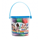Marlin Kids Play Dough 200g Bucket- Pack of 10 Assorted Bright Colours Includes 5 x Plastic Moulds Non-Toxic Each Colour Is Individually Wrapped Soft And Mouldable Handy Bucket With Handle And Lid