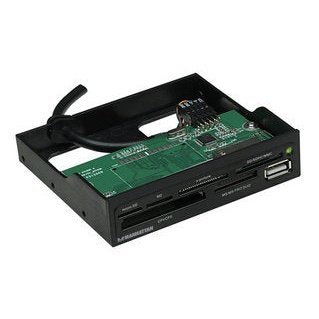 Manhattan Multi-card Reader/writer-hi-speed Usb 2.0, 3.5" Bay Mount, 60-in-1-internal-converts An Unused Pc Bay Into A Digital Content Management Center., Retail Box, Limited Lifetime Warranty