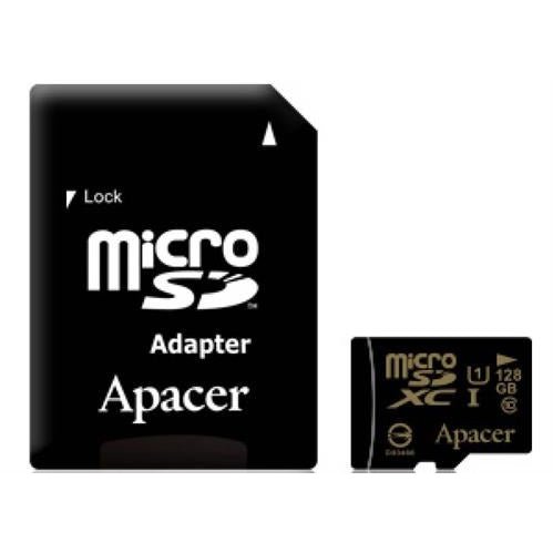 Apacer (Ap128Gmcsx10U1-R) 128Gb Class 10 Microsd With Adapter, Retail Box , 1 Year Warranty