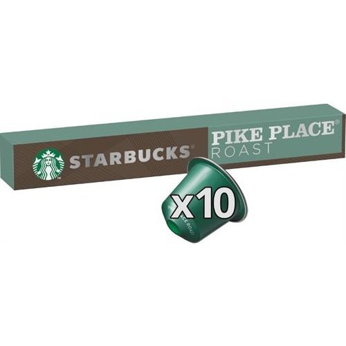 Starbucks Pike Place Roast Nespresso Compatible Coffee Pods 10 Single Capsules Per Pack Retail Box No Warranty