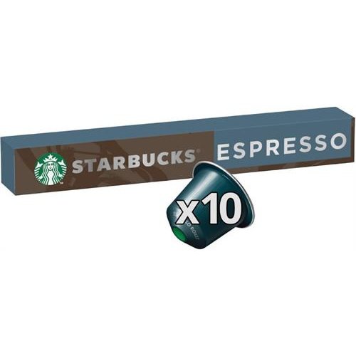 Starbucks Espresso Roast Nespresso Compatible Coffee Pods 10 Single Capsules Per Pack Retail Box No Warranty