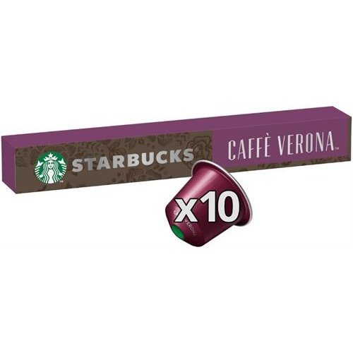Starbucks Caffe Verona Nespresso Compatible Coffee Pods 10 Single Capsules Per Pack Retail Box No Warranty