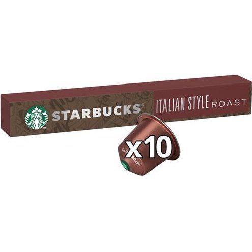 Starbucks Italian Style Roast Nespresso Compatible Coffee Pods 10 Single Capsules Per Pack Retail Box No Warranty