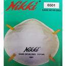 Casey Nikki 6501 FFP1 Disposal Mask With Aluminium Strip Bonded Nose Clip- 3 Layer Non-Woven Polyester Respirator Low Profile And Adjustable Nose Clip Latex Free Head Straps 20 Masks Per Pack