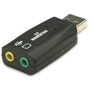 Manhattan Hi-Speed USB 3-D Sound Adapter - Improves audio access and performance Limited Lifetime year warranty