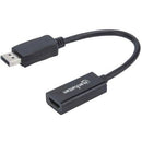 Manhattan Passive Displayport To Hdmi Adapter - Displayport Male To Hdmi Female, Cable Adapter, 1080P, Black, Retail Box, No Warranty