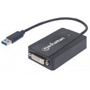 Manhattan (152310) SuperSpeed USB 3.0 to DVI Converter - Supports Additional DVI-I Display; Accommodates HDMI or VGA Display with Adapter Limited Lifetime Warranty