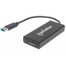 Manhattan (152327) SuperSpeed USB 3.0 to DisplayPort Adapter - Converts USB 3.0 A to DisplayPort Output 4K Black Limited Lifetime Warranty