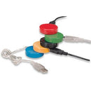 Manhattan Usb 4 Port Stacked Round Cookies Hub, Retail Box, Limited Lifetime Warranty