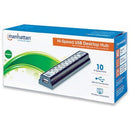 Manhattan 10 Port Usb Hub Hi Speed Usb Desktop Hub Bus Or Ac Power, Retail Box, Limited Lifetime Warranty