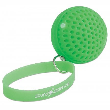 Manhattan Sound Science Atom Glowing Wireless Speaker - Mini-Speaker with Wireless Bluetooth Technology and Rhythmic LED Lighting Effects Green 1 year Limited Warranty