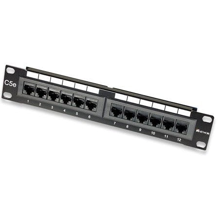 Intellinet 12-port Patch Panel, 10 Inch, 1u, Cat5e Utp - 1u, 12 Port, Cat5e Utp, Retail Box, 2 Year Limited Warranty