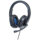 Manhattan USB-A Gaming Headset Black and Blue 176088