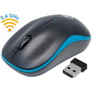Manhattan Success Wireless Optical Mouse - Usb, Three Buttons With Scroll Wheel, 1000 Dpi, Blue Black, Retail Box, Limited Lifetime Warranty