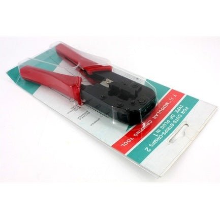 Netix 3 In 1 Crimping Tool (18-0003)- For Cuts Strips Crimps 8P8C Rj-45, 6P6C Rj-12, 6P4C Rj-11, Retail Box, 1 Year Waranty