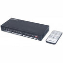 Manhattan Hdmi Matrix 4 X 2 - Switch/Splitter Matrix With 4 Inputs, 2 Outputs, Edid, Video Bandwidth Amplifier And Remote, Retail Box , Limited Lifetime Year Warranty