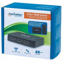 Manhattan 3 Port Hdmi Switch - 3-Port, 4K@30Hz, Remote, Usb Power, Retail Box , Limited Lifetime Year Warranty