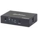 Manhattan 4K 2-Port HDMI Switch - 4K @ 60Hz AC Powered Remote Control Black Limited Lifetime year warranty