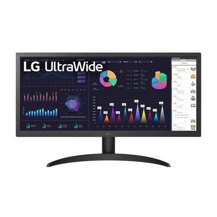 LG 26WQ500-B 25.7 inch UltraWide FHD HDR10 with AMD FreeSync IPS Monitor - 21:9 HD Format 2560 x 1080 5ms Response Time GTG 1000:1 Contrast Ratio 250cd/m² Brightness 2 X HDMI - Black 3 year warranty