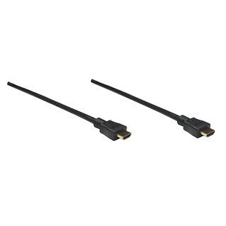 Manhattan High Speed Hdmi Cable - 4K, 3D, Hdmi Male To Male, Shielded, Black, 3 M, Retail Box, Limited Lifetime Warranty