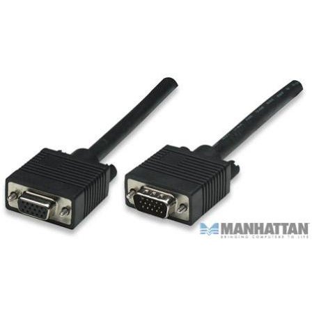 Manhattan Svga Extension Cable Hd15M (Male) To Hd15F (Female), 15 Metres •Extends Any Monitor Cable, Retail Box, Limited Lifetime Warranty
