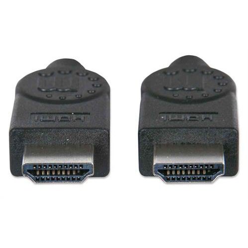 Manhattan High Speed Hdmi Cable With Ethernet - 4k@30hz, Hec, Arc, 3d, Hdmi Male To Male, Shielded, 1 M (3 Ft.), Black, Retail Box, Limited Lifetime Warranty