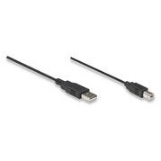 Manhattan Hi-Speed Usb B Device Cable - Usb 2.0, Type-A Male To Type-B Male, 480 Mbps, 1.8 M (6 Ft.), Black, Retail Box, Limited Lifetime Warranty