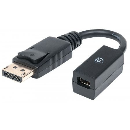 Manhattan Displayport To Mini Displayport Adapter - Displayport Male To Mini Displayport Female, 15 Cm, Retail Box, Limited Lifetime Warranty