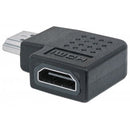 Manhattan Hdmi Adapter - Hdmi A Female To A Male, Right 90° Angle , Retail Box, Limited Lifetime Warranty