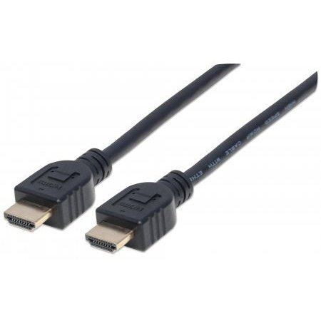 Manhattan In-Wall Cl3 Premium High Speed Hdmi Cable With Ethernet - Hec, Arc, 3D, 4K60Hz, In-Wall Rated Hdmi Male To Male, Shielded, Black, 1 M, Retail Box, Limited Lifetime Warranty