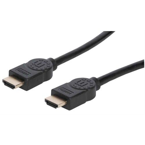 Manhattan Ultra High Speed Hdmi Cable With Ethernet - Hec, Dynamic Hdr, Vrr, Qms, Qft, Allm, Earc, 3D, 8K@60Hz, Hdmi Male To Male, Shielded, 2 M (6 Ft.), Black, Retail Box, Limited Lifetime Warranty