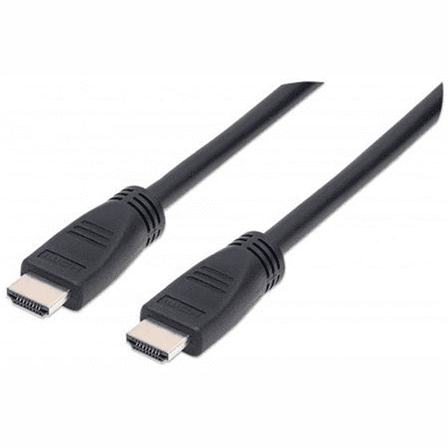 Manhattan High Speed Hdmi Cable With Ethernet - 4k@30hz, Hec, Arc, 3d, Hdmi Male To Male, Shielded, 15 M (50 Ft.), Black, Retail Box, Limited Lifetime Warranty