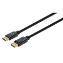 Manhattan 8K @ 60Hz Displayport 1.4 Cable - Displayport Male To Male, 3 M (10 Ft.), Supports 4K@120Hz, Hdr, Gold-Plated Contacts, Pvc Jacket With Latches, Black, Retail Box, Limited Lifetime Warranty