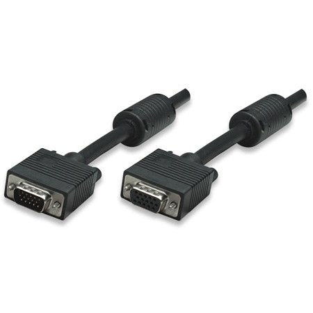Manhattan Svga Extension Cable - Hd15 Male / Hd15 Female With Ferrite Cores, 15 M, Retail Box, Limited Lifetime Warranty
