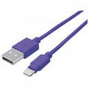 Manhattan iLynk Lightning Cable Type A Male to 8 Pin Male 1 m (3 ft.) Purple Limited Lifetime Warranty