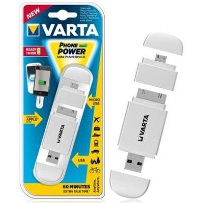 Varta Mini Powerpack 400mAh 2-in-1 Charger White