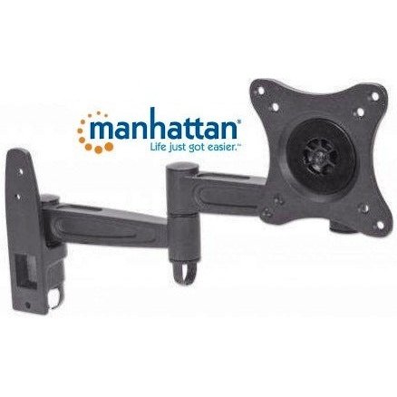 Manhattan Universal FlatPanel TV Articulating Wall Mount - Double arm supports one 13” to 27” television 1 year Limited Warranty