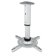 Mahattan Universal Projector Ceiling Mount - Aluminum; Extension Rod With Tilt, Swivel And Height Adjustments; 10 Kg (22 Lbs.), Retail Box , 1 Year Limited Warranty