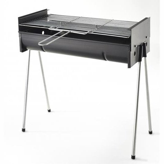 Metalix Large Adjustable Braai Stand- Easy To Assemble And Store Carbon Steel Construction Grid Size: 620 X 320mm Colour Black