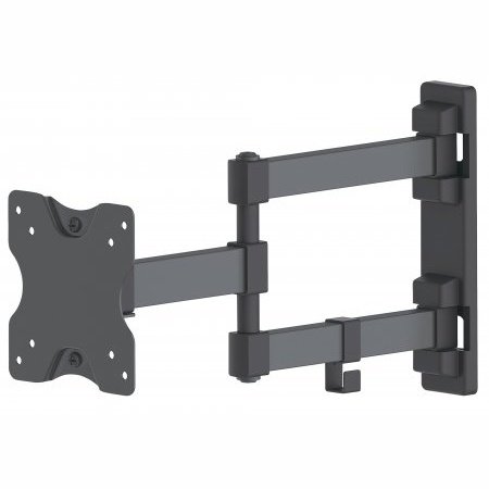 Manhattan Universal Flat-Panel Tv Articulating Wall Mount - Double Arm Supports One 13" To 27" Tv Or Monitor Up To 20 Kg (44 Lbs.), Black, Retail Box , 1 Year Limited Warranty