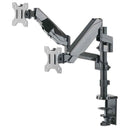 Mahattan Universal Gas Spring Dual Monitor Mount - Two Gas-Spring Jointed Arms, Supports Two 17" To 32" Tvs Or Monitors Up To 8 Kg (17.64 Lbs.), Retail Box , 1 Year Limited Warranty