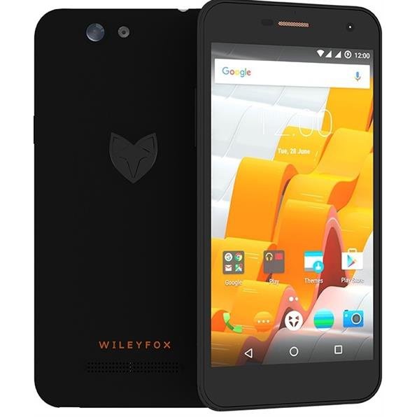 Wileyfox Spark+ Smartphone - Quad Core 1.3Ghz, 2Gb Ram, 16Gb Rom, 5" Hd Lcd, Dual Sim, Lte, 13Mp Camera, Android Marshmallow, Black