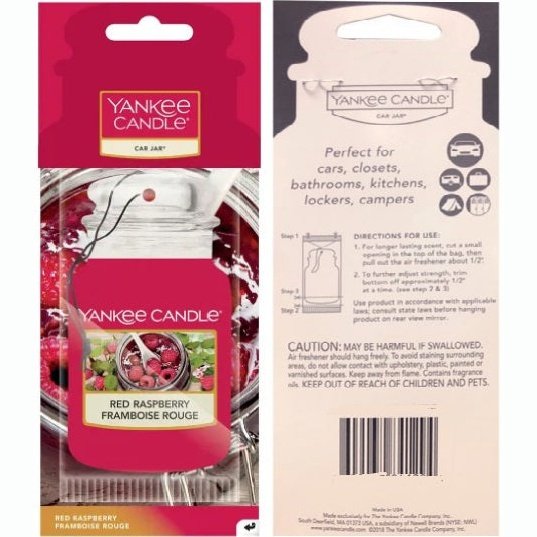 Yankee Candle Red Raspberry Card Jar Retail Box No warranty
