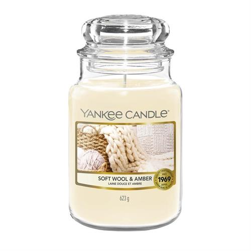 Yankee Candle Soft Wool And Amber Large Jar