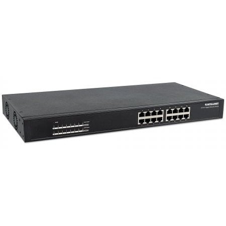 Intellinet 16-Port Gigabit Poe+ Switch 220 Watt Power Budget Rackmount Ieee 802.3At Af Power Over Ethernet (Poe+ Poe) Compliant Endspan 2 Year Limited Warranty