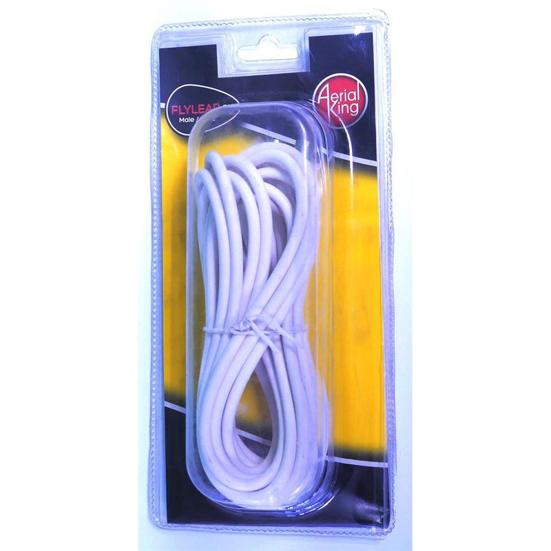 Aerial King Lead Male to Male 5m Cable is a high-quality coaxial cable designed for optimal signal transmission between two male aerial ports. Packaged in a convenient blister pack and retail-ready box this 5-meter cable is ideal for connecting TVs dec...