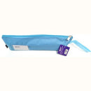 Nexx Fabric 1 Pocket 33cm Pencil Bag-Colour Light Blue Single Compartment 1x Easy Slide Zip Closure Pencil Bag Store And Organise Your Pens Pencils Erasers And Other Stationery Items Flat Shape So You Can Easily Slip It Into Your Bag Includes Label Tag...