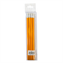 Brainware Yellow Barrel Rubber-Tipped Pencils ( Box Of 4 ), Retail Packaging, No Warranty